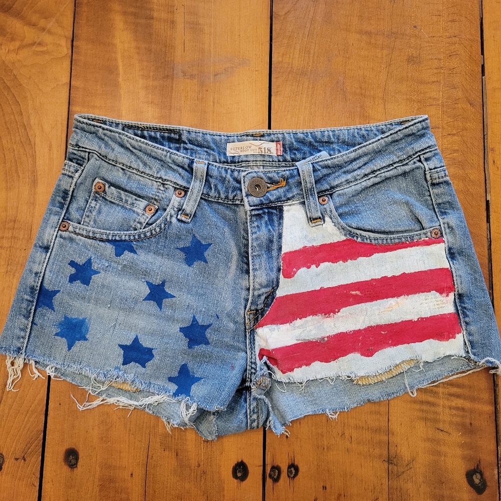 Levi's Stars and Stripes Cutoff Shorts